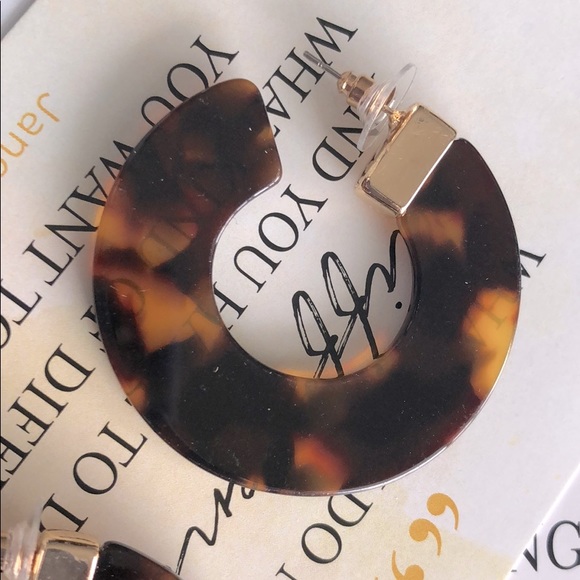 Brown hoop earrings - Picture 4 of 5